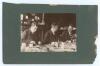 Australia circa 1905. Two original mono photographs, taken by Frank Laver who was a member and team Manager of the Australian 1905 tour of England, one of Victor Trumper, Warwick Armstrong and Clem Hill in shirts and ties sitting at a dining table eating 