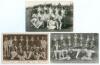 Australian tour to England 1921. Mono original press photograph of the Australian team seated and standing in rows wearing cricket attire, the crowds and stand in the background. The photograph taken at the opening match of the tour v Leicestershire at Ay