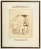 &lsquo;Sussex v. Australians&rsquo; 1884. Original and early sepia photograph of the three Sussex players who played starring roles in the drawn tour match that took place at Hove, 24th- 26th July 1884. The players featured are H. Phillips and G.N. Wyatt, both seated