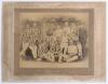 &lsquo;Gentlemen of Philadelphia, 1889&rsquo;. Early original sepia photograph of the sixteen members of the Philadelphia team who toured England in 1889. The players are seated and standing in rows wearing cricket attire, the majority in striped blazers. The photogr