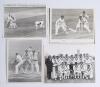 Indian tour of England 1967. Selection of four mono press photographs from the tour including a large excellent image of the touring party posing in front of the cathedral at Worcester on the opening day of the tour, one photograph from the Lord&rsquo;s Test an