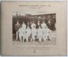 &lsquo;Birmingham Nondescripts Cricket Club&rsquo; 1908 & 1910. Two early photographs of the Nondescripts cricket team seated and standing in rows wearing cricket attire. Both photographs by De&rsquo;Ath & Condon of Ashford, laid down to official photographer&rsquo;s mounts with - 2