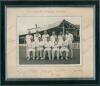 &lsquo;Kent County XI Folkestone May 1954&rsquo;. Original mono photograph of the Kent team seated and standing in rows wearing cricket attire. The photograph measures 8.5&rdquo;x6.5&rdquo;, laid to mount. Signed in ink to the mount borders by all eleven featured players. Signat