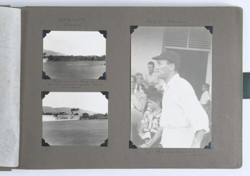 M.C.C. tour to West Indies 1953/54. Large and nicely presented photo album comprising over seventy original mono candid-style photographs taken on the tour, assumed to have been compiled by the late vendor&rsquo;s father. The album features views of three match