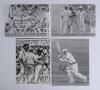 India tours to England 1983-1993. A good selection of thirty mono press photographs featuring India and England players in match action, etc. Four photographs signed by the featured player. Signatures are Ravi Shastri, Sunil Gavaskar (India), Graeme Hick 