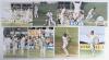 Pakistan tour to England 1996. A selection of thirty colour press photographs featuring Pakistan and England players in match action, post-match celebrations, presentations etc. Eight photographs signed by the featured player. Signatures are Inzamam-ul-Ha