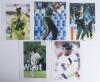 Pakistan 1996 onwards. Thirty colour and the odd mono press photographs featuring Pakistan and England players in Test and one day international match action. Five photographs signed by the featured Pakistan player. Signatures are Shoaib Akhtar, Mohammad 