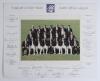 &lsquo;England Cricket Team. South Africa 1995/96&rsquo;. Official colour photograph of the England touring party seated and standing in rows wearing tour blazers. The photograph laid to official mount with printed title and players&rsquo; names. Signed to the mount in pen