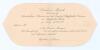 Earl of Sheffield&rsquo;s Eleven 1884. &lsquo;Cricket Match between the Australian Eleven and the Earl of Sheffield&rsquo;s Eleven in Sheffield Park on May 12th & 13th [1884]&rsquo;. Rare original shield-shaped folding admission ticket &lsquo;to the Private Marquee&rsquo;. The front with or - 2