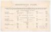 Earl of Sheffield&rsquo;s Eleven 1890. &lsquo;Sheffield Park. Number of Foot People and Carriages admitted to Sheffield Park on the occasion of the Cricket Match between Lord Sheffield&rsquo;s Eleven and The Australians, May 8th, 9th and 10th, 1890&rsquo;. Original single page p