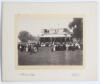 Sheffield Park, East Sussex 1890s. Three original sepia photographs depicting events taking place at the Earl of Sheffield&rsquo;s seat at Sheffield Park. Subjects include a presentation of a prize giving ceremony in progress in front of the ornate pavilion wit