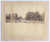 Sheffield Park, East Sussex 1890s. Three original sepia photographs depicting events taking place at the Earl of Sheffield&rsquo;s seat at Sheffield Park. Subjects include a presentation of a prize giving ceremony in progress in front of the ornate pavilion wit - 3