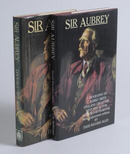 &lsquo;Sir Aubrey. A Biography of C. Aubrey Smith. England Cricketer, West End Actor and Hollywood Filmstar&rsquo;. David Rayvern Allen. Two hardback editions, both with very good dustwrappers. The first edition published in 1982, signed to the title page by Rayvern 