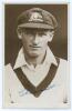 Australian tour of England 1930. Excellent complete set of fifteen sepia real photograph plain back postcards of each member of the Australian touring party. Each player featured on the postcards has been taken head and shoulders, wearing Australian sweat - 12
