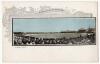 Australian cricket postcards. Two rarer postcards, one in colour of the &lsquo;Sydney Cricket Ground&rsquo; 1904, Private Post Card Co and the other again in colour of &lsquo;Melbourne Cricket Ground. An English Eleven at Play 1904&rsquo;. E.P. Series. Some wear, good condition 