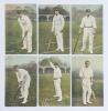 &lsquo;Australian Test cricketers c.1909. Six original colour postcards of Australian players depicted full length in cricket attire. All &lsquo;National Series&rsquo; No. 829 Players are Cotter, Armstrong, Bardsley, Trumper, Noble and Gregory. Postally unused. Odd minor 
