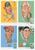 &lsquo;Australian Sporting Personalities&rsquo; 1981. Set of four colour first day of issue postcards produced from the stamps of the series, each featuring a different sportsman. Includes the scarcer card of Victor Trumper (cricket), also Norman Brookes (tennis), Da