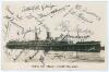 M.C.C. tour to Australia 1924/25. Official &lsquo;P&O S.S. Maloja&rsquo; real photograph postcard of the ship that brought the M.C.C. team from Australia back to England following the tour. Very nicely signed in ink by sixteen members of the touring party. Signatures