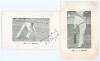 Levi George Wright. Derbyshire 1883-1909. Two early mono printed postcards of Wright from the same series, one in landscape format of Wright in fielding pose, very nicely signed in black ink &lsquo;Yours very truly, L.G. Wright&rsquo;. The other in portrait format of