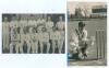 Kent C.C.C. Two postcards, one of the Kent team of the mid 1930&rsquo;s by Flemons and the other, a plainback postcard of Godfrey Evans in wicket keeping pose, gain by Flemons. Good condition