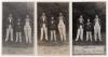 Kent. Percy Chapman, Freeman and Frank Woolley. Three mono real photograph postcards of Chapman, Freeman and Woolley standing together wearing England blazers and cricket attire, probably late 1920s. Two appear identical, both by B.&. W. Fisk-Moore of Can