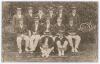 Lancashire C.C.C. c.1910. Early mono postcard of the Lancashire players seated and standing in rows wearing blazers, all bar one with straw boaters. Players are A.H. Hornby (Captain), W.K. & J.D. Tyldesley, Huddleston, Cook, G.E. & J.T. Tyldesley, Makepea