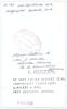 Sonny Ramadhin. Trinidad, Lancashire & West Indies 1949-1965. Mono real photograph plain back postcard of Ramadhin, head and shoulders wearing cricket attire. Very nicely signed in blue ink to the photograph by Ramadhin. Official stamp to verso for A. Wil - 2