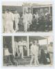 &lsquo;Leicestershire v Warwickshire- The first County Match at Nuneaton, June 13th, 1912&rsquo;. Two rarer early mono real photograph postcards from the match played at Weddington Road, Nuneaton, 13th & 14th June 1912. The images depict the Leicestershire players ex