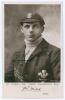 John William &lsquo;Bill&rsquo; Hitch. Surrey & England 1907-1925. &lsquo;My Choice? The &ldquo;Force&rdquo; Waterproof Ball&rsquo; sepia real photograph advertising postcard with Hitch, half length, wearing Surrey cap and blazer. Nicely signed in black ink to the photograph by Hitch. Posta