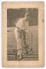 Ernest Harry &lsquo;Tim&rsquo; Killick. Sussex 1893-1913. Early original sepia postcard of Killick standing full length at the crease in batting pose wearing Sussex cap. The postcard very nicely signed to the image in black ink &lsquo;Yours truly, E.H. Killick&rsquo;. Wrench Ser