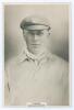 Charles Victor Tarbox. Worcestershire 1921-1929. Phillips &lsquo;Pinnace&rsquo; premium issue cabinet size mono real photograph trade card of Tarbox, half length, wearing Worcestershire cap. No. 172.C. 4&rdquo;x6&rdquo;. G/VG