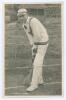Iftikhar Ali Khan, Nawab of Pataudi. Oxford University, Worcestershire, England & India 1928-1946. Mono real photograph postcard of a youthful Pataudi standing full length at the crease in batting pose, titled &lsquo;The Nawab of Pataudi&rsquo;. B.C. Flemons of Tonbr