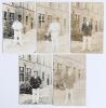 Yorkshire C.C.C. player postcards early c.1920. Five early mono/ sepia real photograph postcards of Yorkshire players, each depicted standing full length in cricket attire and Yorkshire cap and/ or blazer, possibly at the rear of the Bramall Lane pavilion