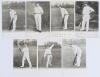 Yorkshire C.C.C. player postcards early 1900s. Seven early mono postcards of Yorkshire players, all &lsquo;The &ldquo;Dainty&rdquo; Series&rsquo;, each depicted full length in various poses. Players featured are George Hirst, Wilfred Rhodes, John Tunnicliffe (all postally unused