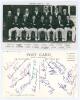 &lsquo;Yorkshire County C.C. 1950&rsquo;. Official mono real photograph postcard of the Yorkshire team seated and standing in rows wearing Yorkshire blazers. Printed title and players&rsquo; names to borders. Very nicely signed to the verso by all twelve featured players. 