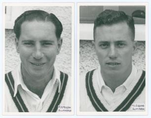 South Africa. Roy McLean and Trevor Goddard 1950s. Two similar mono real photograph plain back postcards, one of R.L. McLean (Natal & South Africa 1949-1966), the other T.L. Goddard (Natal, North East Transvaal & South Africa 1955-1970), both depicted hea