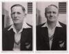 New Zealand. Ces Burke and Tom Burtt 1949. Two mono real photograph plain back postcards of C. Burke (Auckland & New Zealand 1937-1954) and T.B. Burtt (Canterbury & 1955), each depicted head and shoulders wearing tour blazer and nicely signed in ink to th