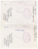 New Zealand. Ces Burke and Tom Burtt 1949. Two mono real photograph plain back postcards of C. Burke (Auckland & New Zealand 1937-1954) and T.B. Burtt (Canterbury & 1955), each depicted head and shoulders wearing tour blazer and nicely signed in ink to th - 2