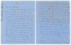 Charles Burgess Fry. Sussex, Hampshire, Oxford University, Europeans & England 1892-1922. Double sided two page handwritten letter in ink from Fry at &lsquo;Hamble, Hants&rsquo;, to a Mr Stalworthy, dated 16th May 1922. Fry is replying to a request for advice on how 