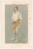 Andrew Ernest Stoddart. Middlesex & England 1885-1900. Signed Vanity Fair colour chromolithograph of Stoddart. &lsquo;A Big Hitter&rsquo;. July 9th 1892 by STUFF. Nicely signed by Stoddart in black ink to lower right border and dated by him 30/07/[19]03. Some foxing 