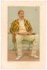 Lord Hawke, Cambridge University, Yorkshire & England 1882-1912. Signed Vanity Fair colour chromolithograph of Hawke. &lsquo;Yorkshire Cricket&rsquo;. 24th September 1892 by SPY. Nicely signed by Hawke in black ink to lower right border. Some foxing to border and to 