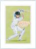 England &lsquo;Cricket Characters. The Cricketer Caricatures of John Ireland&rsquo; 1987 & 2000. Thirteen bookplate prints of caricatures of England Test cricketers by John Ireland, each print individually mounted with signature of the featured player laid down. Prin - 4