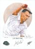 New Zealand Test Cricketers. Denise Dean. Eight individual colour prints by artist Denise Dean of New Zealand Test Cricketers, each signed by the artist. Includes four prints from the series &lsquo;Wisden Five Cricketers of the Year&rsquo;, each limited to 150 copies - 2