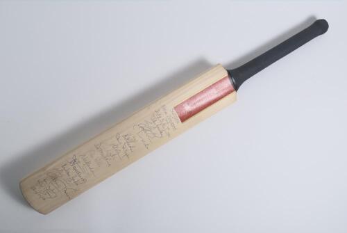 &lsquo;Sussex v New Zealand, Hove. July 5,6,7th 1986&rsquo;. Full sized Gray Nicholls bat nicely signed to the face by eighteen Sussex players. Signatures include Barclay, Gould, Le Roux, Parker, Phillipson, Wells, Lenham, Standing, Babington, Jones, Moores, Pigott e