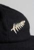 New Zealand black cloth Test cap, by Westminster, Freister, with embroidered &lsquo;silver fern&rsquo; emblem of New Zealand to cap. Appears match worn, good condition. Ownership unknown. - 2