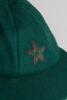 Pakistan green wool Test cap, by Shaheen Cap House of Karachi, with wired silver emblem of Pakistan to front of cap. Appears match worn, good condition. Ownership unknown. - 3