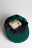 Pakistan green wool Test cap, by Shaheen Cap House of Karachi, with wired silver emblem of Pakistan to front of cap. Appears match worn, good condition. Ownership unknown. - 4