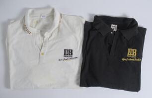 Sir Richard John Hadlee. Canterbury, Nottinghamshire, Tasmania and New Zealand 1971-1987. Two short sleeve casual shirts, one white, one black, worn by Hadlee during his final Test series for New Zealand and presented to David Frith at the close of the 3r