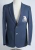 Robert William &lsquo;Bob&rsquo; Taylor. Derbyshire & England 1961-1988. M.C.C. mid blue touring blazer, by Burton, worn by Taylor on the M.C.C. tour of India and Sri Lanka in 1981/82. The blazer with embroidered M.C.C. emblem in white of St George & Dragon of Englan