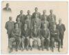 Maurice William Tate. Sussex & England 1912-1937. M.C.C. tour to Australia 1924/25. Original mono studio portrait photograph of the touring team taken on their arrival at Perth for the 1924/25 tour. The players standing and seated in rows wearing suits an